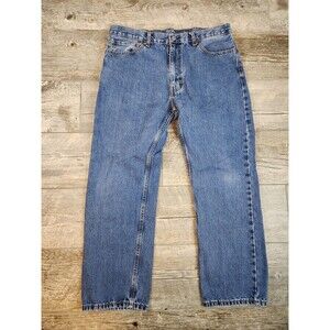 Levi Strauss 505‎ Men's Size 38x30 Straight Fit Blue Stonewash Jeans Inseam 29"